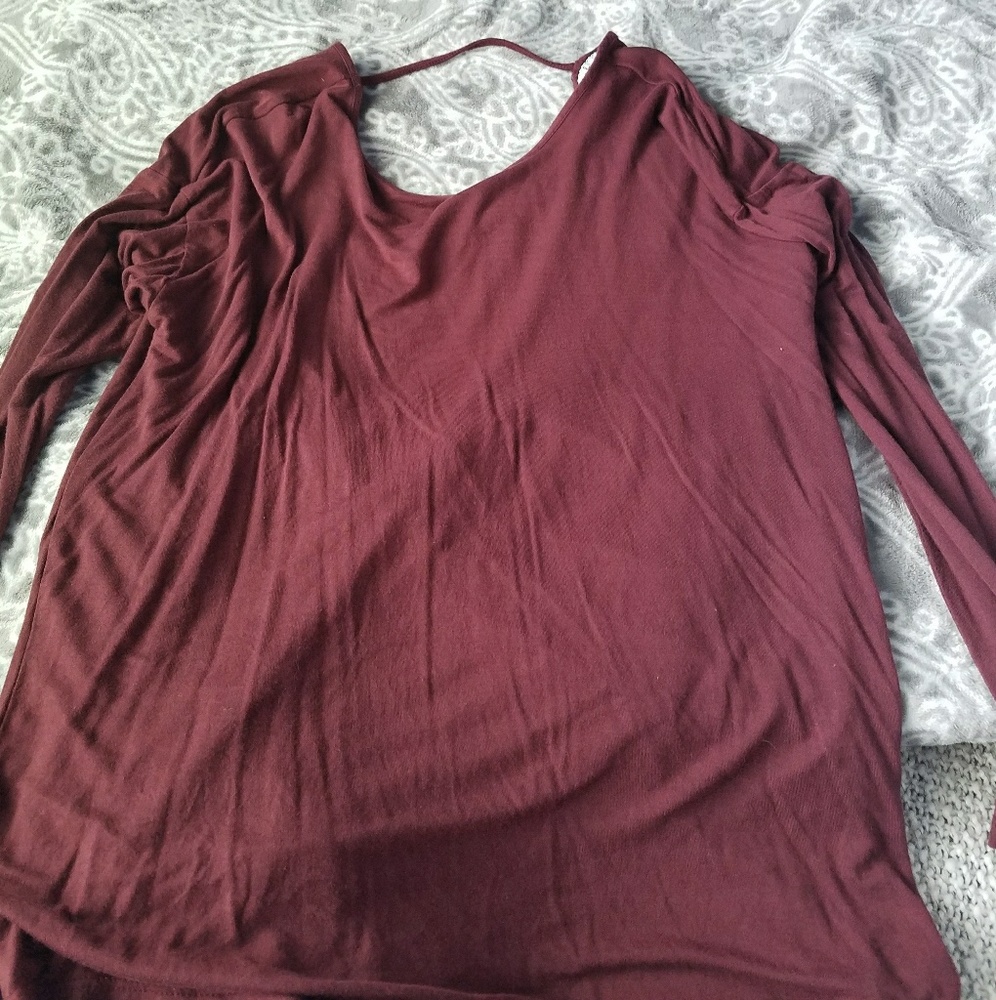 Open back shirt
